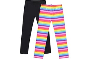 Sunny Fashion Filles Pantalon 3 Paquet Coton Jambières Dentelle Extensible Enfants Bambin 2-6 Ans