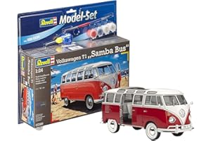 Revell Modellbausatz VW T1 Samba I Maßstab 1:24 I Detailgetreue Nachbildung des klassischen Busses I Detailliertes Modell für Auto- und Bus-Liebhaber