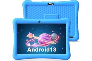 EagleSoar Kids Tablet 10.1 inch Android 13 with Shockproof Case for Kids 3-12 Ages 3GB+32GB Expandable to 128GB, Dual Cameras, GPS, Google Kids Space, Pre-Installed Apps, Parental Controls