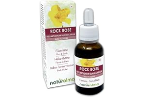 ‎NATURALMA Rock rose lub Posłonek kutnerowaty (Helianthemum nummularium) Kwiaty Bacha Naturalma - Krople 30 ml - Płynny ekstrakt bezalkoholowy - Esencje kwiatowe - Wegański i bezalkoholowy