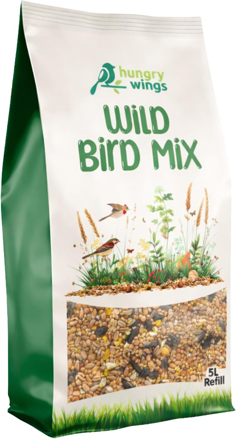 Premium Wild Bird Seed Food 5L Refill, (5L Bag, Wild Bird Mix)