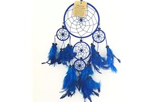 DREAMCATCHERWORLD.CO.UK Navy Blue Colour Dream Catcher Beautiful Home Decor & Kids Room Wall Hanging Party Bag Filler Item Catch All Those Bad Dreams No More Sleepless Nights