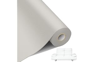 QKYDKY Patch de Réparation en Cuir, 35 x 137cm Simili Autocollant, Rouleau Adhesif pour Canapés, Sièges de Voiture, Sacs à Main, Vestes, Bricolage, Artisanat (Blanc)