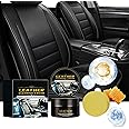 POSICHE Car Leather Cleaning Cream - 100g Leather Care and Restoration Polish for Car Seats and Sofas, Includes Sponge, Effective Cleaner & Conditioner for Leather Upholstery, Revitalizes & Protects
