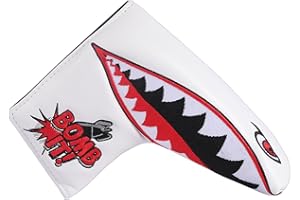 SHABIER New War Shark Flying Tiger Warshark Golf Putter Headcover Golf Blade Putter Cover