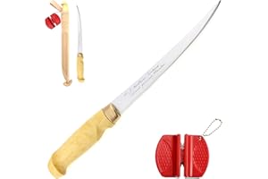 LUKRA Marttiini Couteau à fileter classique de 31 cm avec lame de 19 cm Livré avec aiguiseur Lansky Crock Stick