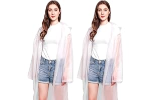 Mitening Pack of 2 Rain Ponchos, Men's and Women's Waterproof Rain Cape, Festival Rain Coat, Poncho Bicycle Rain Cover, Rain Accessories for Hiking, Camping, Cycling, Travel