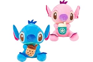 PYTRARTY Peluche Stitch,2 Pièces Stitch Peluche,Poupée de Série de Jouets en Peluche Stitch, Poupée en Peluche,Figurine en Peluche Stitch pour Enfants