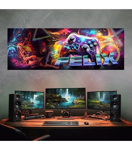 Tableau Moderne Fortnite DKORARTE - Affiche 3 Parties 97x62 Cm Jaune Jeu Vidéo