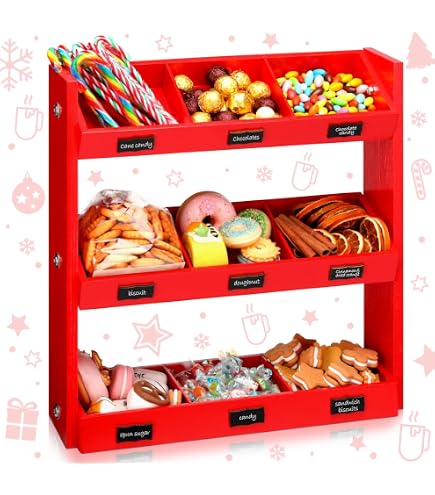 Soaoo Aufbewahrungsbox Aus Holz – Weihnachtsdesign Für Heiße Schokolade, Dekoration Für Küche & Wohnzimmer Im Bauernhausstil