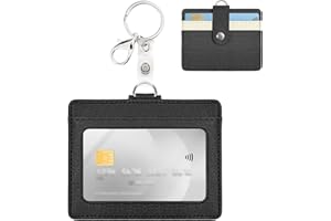 WEIQILE Badge Holder for ID Card Holders, for ID Card, Office, School,Employee,Durable, Stylish,Bus Pass Holder (Horizontal)