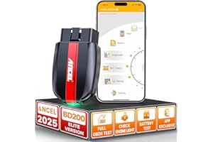 ANCEL BD200 OBD2 Scanner Bluetooth - Code Reader & Check Engine Diagnostic Scan Tools with Car Battery Test, Exclusive App On iOS & Android, Wireless OBDII Adapter Works for 1996 & Newer Vehicles
