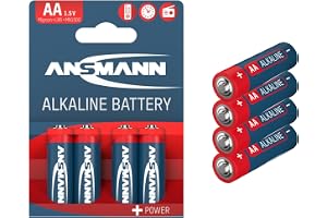 Hasanat Essentials Ansmann LR6 1.5 V AA Alkaline Battery 5 Year Shelf life remote controls, wall watches, alarm clocks, flashlights Red Blister Pack (4 Pcs Packet)