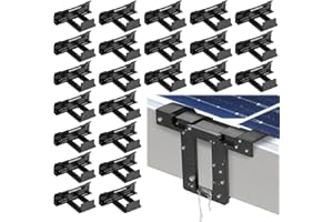 Fentar 24 Stück Solarpanel Wasserablauf Clips 30mm, Dauerhaft ABS-Material Wasserablauf Clips PV Module 30mm, Hohe und Niedrige Temperatur Wasserablauf Clips für Solarmodule Solar Zubehör