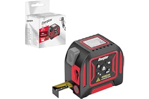 Energizer - Télémètre Laser 2 en 1, Mètre Laser 40m & Ruban à Mesurer 5m, Écran LCD, Rechargeable USB-C, Mètre à Ruban Laser Numérique Mesureur de Volume - Batterie Longue durée