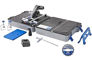 Dremel Blueprint 12V Saw Station Portatile Brushless con Sega Compatta Senza Fili, 1 Mobile Mallet, 2.0 Ah Batteria+Caricabatterie, 1 Lama per sega multimateriale, 1 Guida di taglio, 2 Morsetti