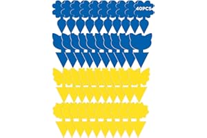 GeeRic 40 Stück Fliegenfalle, Gelbtafeln & Blautafeln Klebrige Insektenfallen,Gegen Trauermücken,Blattläuse,Nematoden, weiße Fliegen und Minierfliegen,Premium Sticker Fliegenfalle