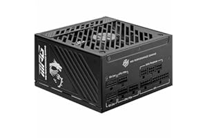 MSI MPG A1000GS PCIE5 Bloc d'alimentation Prise EU, 1000W, Certifié 80 Plus Gold, ATX 3.1, Compatible PCIe 5.1, Deux câbles 12V-2x6 natifs avec connecteurs Bicolores, ATX, câbles à Gaine gaufrée