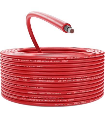 Oss Solar Kabel H1Z2Z2-K 6mm², 100m Rot – TÜV Geprüft, Halogenfrei, UV-beständig
