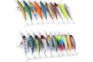 Trayosin Wobbler Kunstköder Set 20 Stück für Blinker Wobbler Hecht Forellen Angel Köder