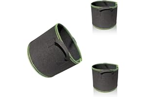 AMONENZ 3 Pièces Sac de Plantation, 14 litres Jardiniere Tomate Non Tissé, Réutilisable Pot Geotextile, Sac Plantation Pomme de Terre, avec Poignée, pour Plantes, Légumes, Fleurs, Fraises