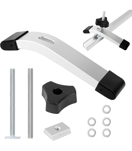 Lot De 2 Pinces à Rail En T En Aluminium - Serrage Rapide M8 Pour Travail Du Bois Et Métal - Avec Tige Filetée Et écrou Papillon