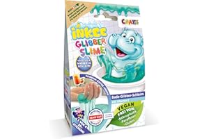INKEE Poudre Slime Enfant pour Le Bain avec Vitamine E, Gluant Bleu-Vert à l'arôme de Pêche, 100g