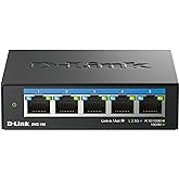 D-Link DMS-105, Multigigabit Switch, Unmanaged, Desktop, 5 Ports 2.5 | 5 x 2.5G Ports, Fanless, Metal Housing, QoS, Plug and