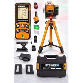 Steiner Profesyonel 12 K&ouml;şe Yeşil &Ccedil;izgi Lazer Otomatik Hizalama &Ccedil;antalı + 50MT Lazer Metre + Tripod