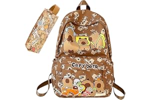IFHDO Capybara Mochila Infantil con Estuche para Lápices Capybara Mochila Escolar Satchel Bolsa Escolar para la Viajes y Escuela para Niños Niñas