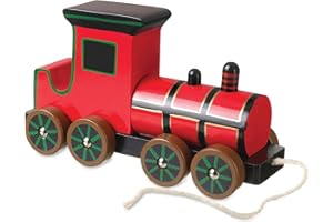 Steam Train Pull Along Toy - Wooden Push and Pull Along Toy Cars & Vehicles - 1st Birthday Gifts for Baby Boys and Girls, 1 Year Olds, Toddler - Early Development & Activity Toys by Orange Tree Toys