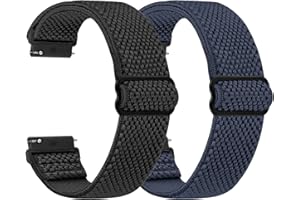 Dafean Tressé Bracelet Montre en Nylon pour 24mm 22mm 20mm 19mm 18mm bracelet Homme et Femme, Boucle Réglable Sangles Sport élastiques Bracelets de Montre de Remplacement