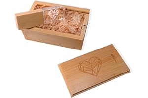 ZELEKTA PENDRIVE 32 GB - Memoria USB 3.0 Premium - Pen Drive 32gb Madera - USB 32gb Boda - Memoria Externa Cristal - Pen Drive Regalo - Pendrive Personalizado - USB Memoria Flash - Pendrive comunion