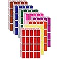 Royal Green Rectangular Color Coding Stickers 4 cm x 2 cm Labels in 8 Assorted Colors for Kids (40mm X 19mm) 640 Pack