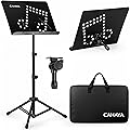 CAHAYA Pupitre de Musique 2 en 1 Pliable et Réglable avec Sac de Transport Support de Bureau Portable Trépied Stable Super Robuste avec Brevet de Conception