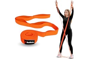‎RED RAB RED RAB Stoff Fitnessband mit Schlaufen - 245cm lang - Gymnastikband für Widerstandsbänder Krafttraining - reißfeste Fitnessbänder, Resistance Bands, Gummiband Sport, Trainingsbänder, Widerstandsband