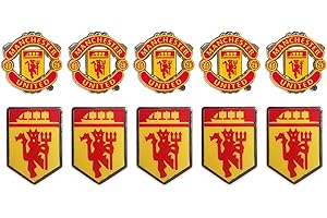 MANCHESTER UNITED F.C. Manchester United FC Official Football Gift 10 Pack Crest & Devil Pin Badge