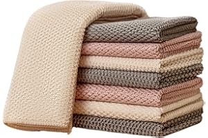 E&C Life Kitchen Towels, Microfibre Cleaning Cloth, Cleaning Cloth cleaning for Home All Purpose, Ultra Absorbent Quick Dry Cloths for Kitchen, Bathroom, Soft Reusable Cleaning Rags, Multi-Colour Pack