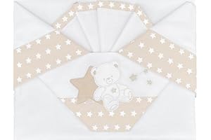 ANDY & HELEN 2/400D50 Lot de 3 draps pour landau/mini berceau,crème