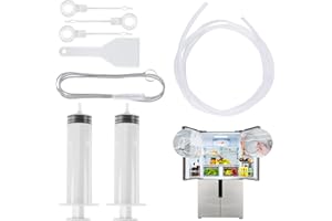 SPDYCESS 8 Stück Kühlschrank Reinigungsset, Abflussloch Reinigungsset, Kühlschrankbürste Kühlschrank Reinigungsbürste, Rohrreinigungsspiralbürste für Kühlschrank Gefrierschrank Küche Abflussloch