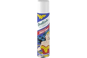 Batiste Champú Seco Wonder Woman Edición Limitada, Sin Sulfatos - Champú Vegano y Ecofriendly, Con Aroma A Almizcle, Lirio, Rosa, Lavanda y Naranja - 200Ml 200 g