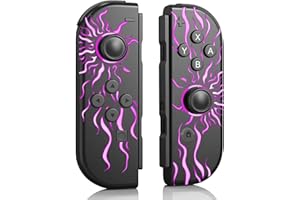 Générique Manette Switch L/R Travailler avec la console de Switch/Lite/OLED, Manette sans fil prend en charge la double vibration, le gyro à 6 axes, le réveil-Purple