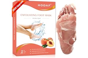YIIZHAAVK Foot Peel Mask 2 Pairs - 2025 Upgrade Formula Moisturizing and Exfoliating Foot Peeling Mask for Hard Skin, Dry Dead Skin and Callus,Cracked Heels Remover for Feet, Men and Women (Peach)