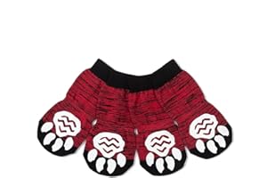 Harfkoko Calzini per Cani Calzini per Gatti 8 Taglie - Protettori zampe Cane Gatto Antiscivolo rinforzati - Controllo Trazione per interni - Taglie mini ed extra di Cani e Gatti