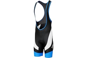 FDX Cycling Bib Shorts Men’s - 4D Padded Cycle Tights with Mesh Straps Zip Pocket, Leg Grippers - Breathable Quick Dry Summer Cycle Shorts - Excellent Performance and Better Fit