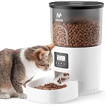 Mangiatoia Automatica GarveeHome 4L Per Gatti E Cani – 1-6 Pasti Al Giorno, Doppia Alimentazione (Batteria O Adattatore), Fino A 2 Kg Di Cibo Secco