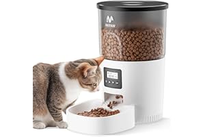 IMIPAW Comedero Gato Automatico - Dispensador Comida con Temporizador Programable para Gatos y Perros, 3L