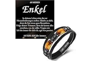 PDTU Geschenke für Männer, Lederarmband mit Gravur Ich Liebe Dich Geschenke für Mann Ehemann Freund Sohn Papa Bruder Enkel, Lederarmband mit Gravur zum Jahrestag Geburtstag Geschenk