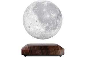 AVVISO TECHNOLOGIES LEVINA Floating Moon Lamp - Levitating Moon Light Spinning in Air - 3 Colors - Levitating Lamp Globe - Moon Night Light Room Decor, Cool Lamps, Unique Décor
