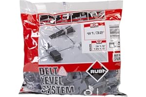 RUBI 2850 | Bridas de Nivelación para Cerámica | Brida de 1 mm para Baldosas Cerámicas de entre 3 y 12 mm | Para Formatos de 30x30 cm y Superiores | 100 unidades | BRIDA DELTA LEVEL SYSTEM